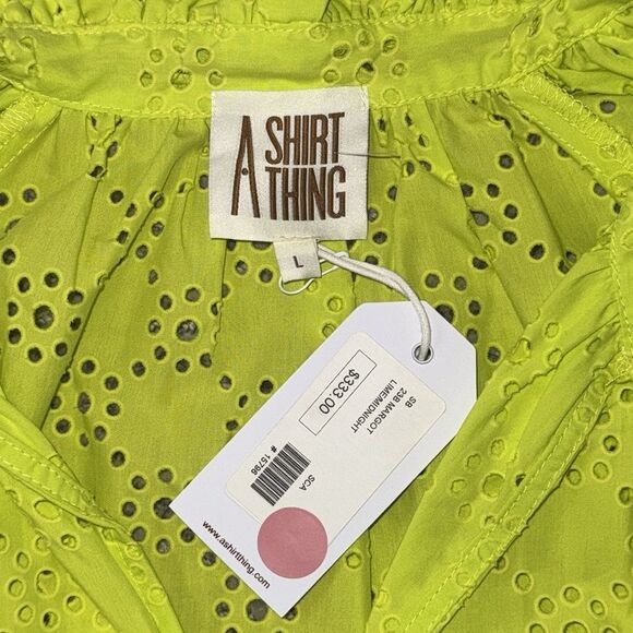 NWT A Shirt Thing MARGOT EYELET
LIME Blouse Size Large - Picture 9 of 11